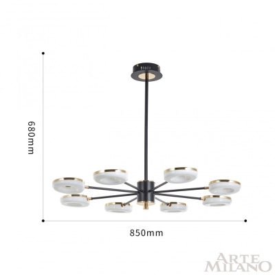 Люстру 277499/8 BK/GD ★ Arte Milano — купить в интернет магазине ЛЮСТРАВИК☀