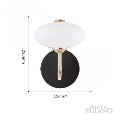 Бра 273908/1B BK/GD ★ Arte Milano — купить в интернет магазине ЛЮСТРАВИК☀