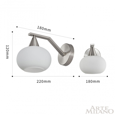 Бра 279807/1B GR ★ Arte Milano — купить в интернет магазине ЛЮСТРАВИК☀