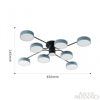 Светильник 253039/8+1 Bk/Gr ★ Arte Milano — купить в интернет магазине ЛЮСТРАВИК☀