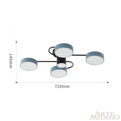 Светильник 253039/4+1 Bk/Gr ★ Arte Milano — купить в интернет магазине ЛЮСТРАВИК☀