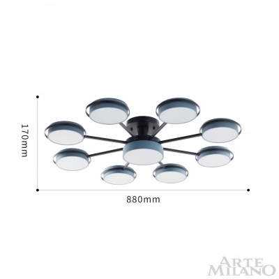 Светильник 250406/8+1 Gr ★ Arte Milano — купить в интернет магазине ЛЮСТРАВИК☀