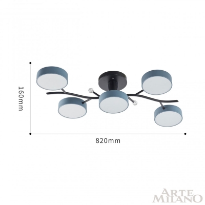 Светильник 256606/5 Bk/Gr ★ Arte Milano — купить в интернет магазине ЛЮСТРАВИК☀