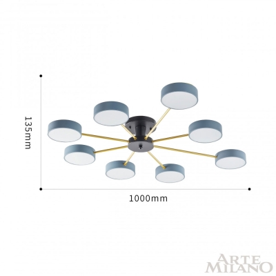 Светильник 252006/8 Bk/Gr ★ Arte Milano — купить в интернет магазине ЛЮСТРАВИК☀