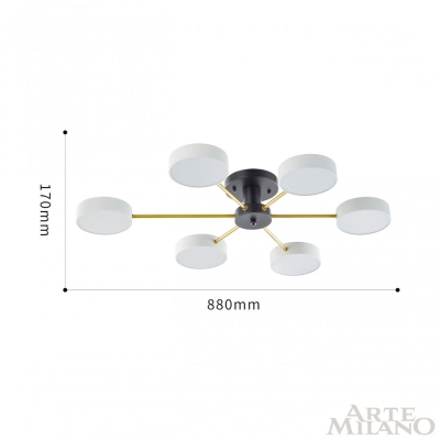 Светильник 252006/6 Bk/Wh ★ Arte Milano — купить в интернет магазине ЛЮСТРАВИК☀