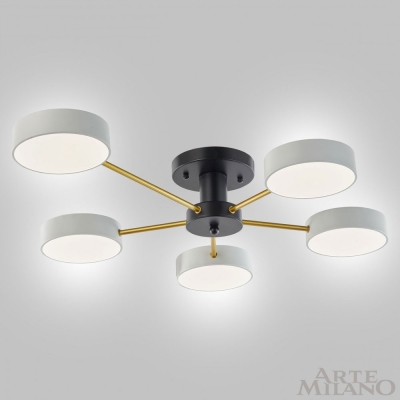 Светильник 252006/5 Bk/Wh ★ Arte Milano — купить в интернет магазине ЛЮСТРАВИК☀