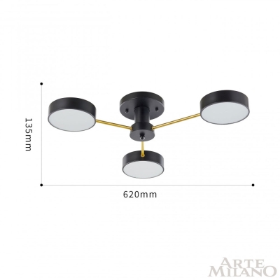 Светильник 252006/3 Bk/Bk ★ Arte Milano — купить в интернет магазине ЛЮСТРАВИК☀
