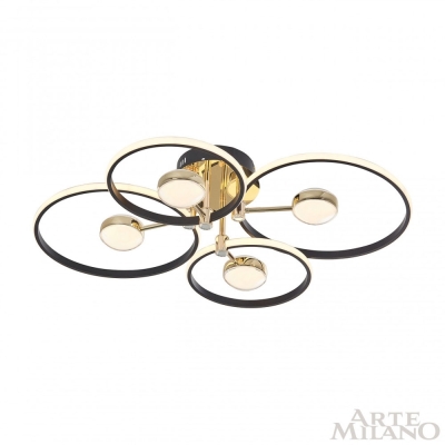 Светильник 276140/4+4 BK/GD ★ Arte Milano — купить в интернет магазине ЛЮСТРАВИК☀