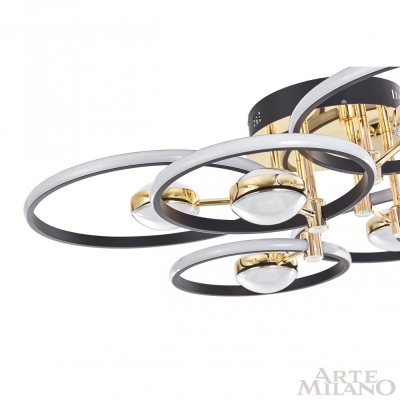 Светильник 276140/6+6 BK/GD ★ Arte Milano — купить в интернет магазине ЛЮСТРАВИК☀