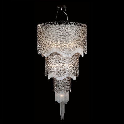 Подвес HAUBERK SP-PL12+8+4 ★Crystal Lux, Матовый никель► — Купить▼