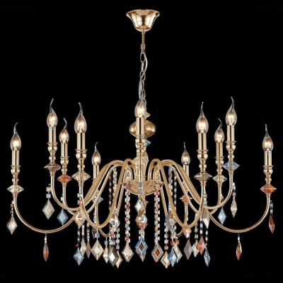 Люстра MERCEDES SP6+6 GOLD/COLOR ★Crystal Lux, Золото► — Купить▼