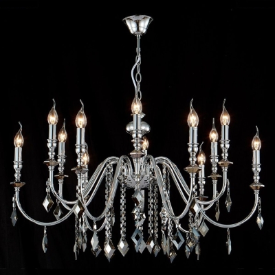 Люстра MERCEDES SP6+6 CHROME/SMOKE ★Crystal Lux, Хром► — Купить▼