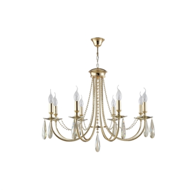 Люстра VICTORIA SP8 GOLD/AMBER ★Crystal Lux, Золото► — Купить▼