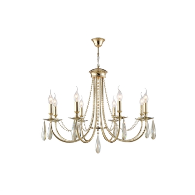 Люстра VICTORIA SP8 GOLD/AMBER ★Crystal Lux, Золото► — Купить▼
