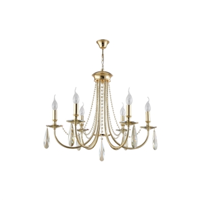 Люстра VICTORIA SP6 GOLD/AMBER ★Crystal Lux, Золото► — Купить▼