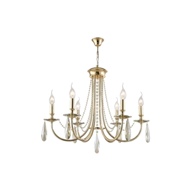 Люстра VICTORIA SP6 GOLD/AMBER ★Crystal Lux, Золото► — Купить▼
