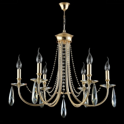 Люстра VICTORIA SP6 GOLD/AMBER ★Crystal Lux, Золото► — Купить▼