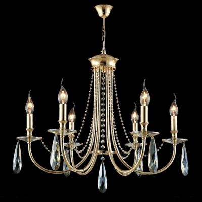 Люстра VICTORIA SP6 GOLD/AMBER ★Crystal Lux, Золото► — Купить▼