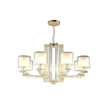 Люстра NICOLAS SP-PL8 GOLD/WHITE ★Crystal Lux, Золото► — Купить▼
