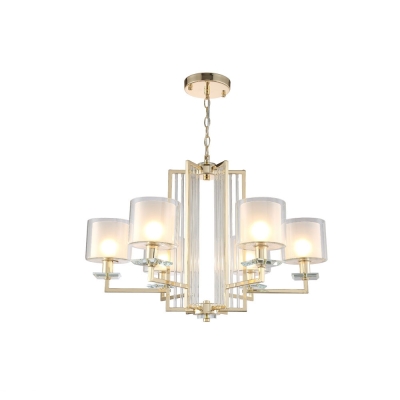 Люстра NICOLAS SP-PL6 GOLD/WHITE ★Crystal Lux, Золото► — Купить▼