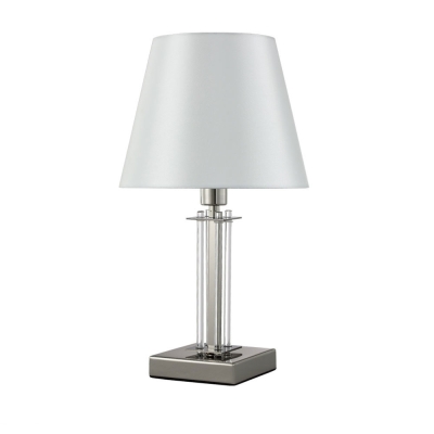 Настольная лампа NICOLAS LG1 NICKEL/WHITE ★Crystal Lux, Никель► — Купить▼