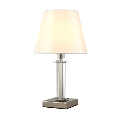 Настольная лампа NICOLAS LG1 NICKEL/WHITE ★Crystal Lux, Никель► — Купить▼