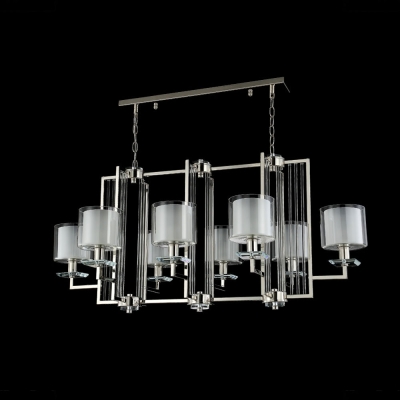 Люстра NICOLAS SP8 L1000 NICKEL/WHITE ★Crystal Lux, Никель► — Купить▼