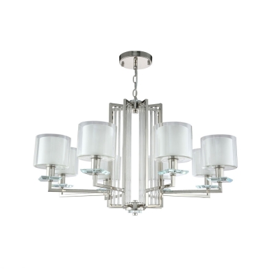 Люстра NICOLAS SP-PL8 NICKEL/WHITE ★Crystal Lux, Никель► — Купить▼