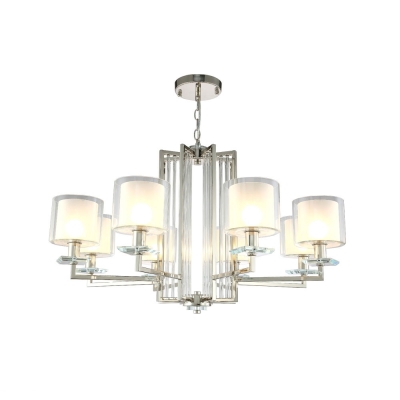 Люстра NICOLAS SP-PL8 NICKEL/WHITE ★Crystal Lux, Никель► — Купить▼