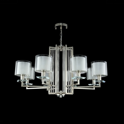 Люстра NICOLAS SP-PL8 NICKEL/WHITE ★Crystal Lux, Никель► — Купить▼