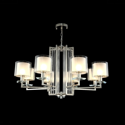 Люстра NICOLAS SP-PL8 NICKEL/WHITE ★Crystal Lux, Никель► — Купить▼