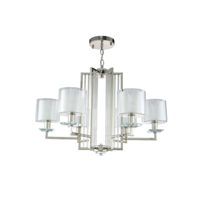 Люстра NICOLAS SP-PL6 NICKEL/WHITE ★Crystal Lux, Никель► — Купить▼