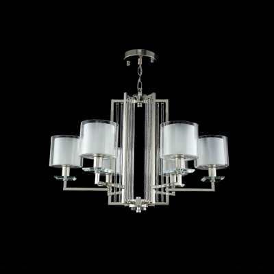 Люстра NICOLAS SP-PL6 NICKEL/WHITE ★Crystal Lux, Никель► — Купить▼