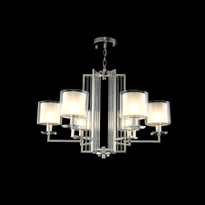 Люстра NICOLAS SP-PL6 NICKEL/WHITE ★Crystal Lux, Никель► — Купить▼
