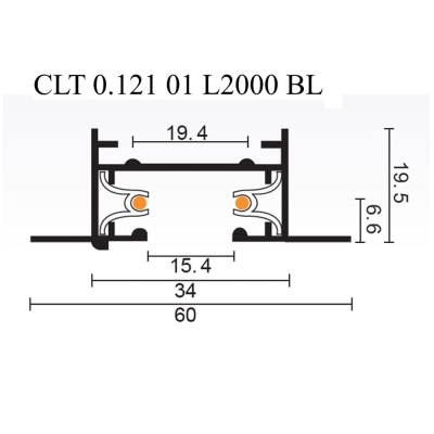 Шинопровод CLT 0.121 01 L2000 BL ★Crystal Lux☀ — Купить▼