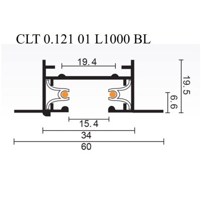 Шинопровод CLT 0.121 01 L1000 BL ★Crystal Lux☀ — Купить▼