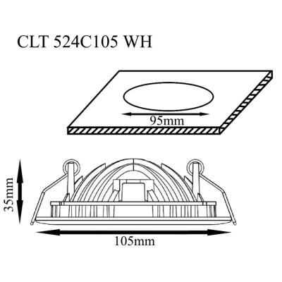 Светильник CLT 524C105 WH ★Crystal Lux, Белый► — Купить▼