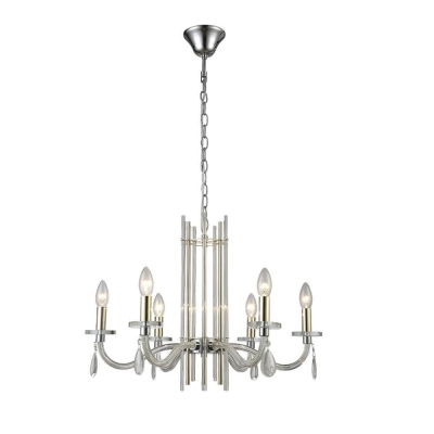 Люстру AURELIO SP6 GOLD+CHROME/TRANSPARENT ★ Crystal Lux — купить в интернет магазине ЛЮСТРАВИК☀