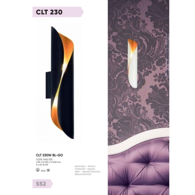 Бра CLT 230W BL-GO ★ Crystal Lux — купить в интернет магазине ЛЮСТРАВИК☀