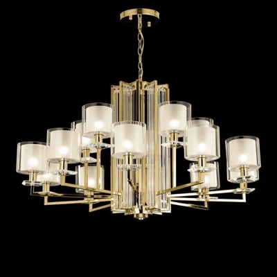 Люстру NICOLAS SP-PL10+5 GOLD/WHITE ★ Crystal Lux — купить в интернет магазине ЛЮСТРАВИК☀
