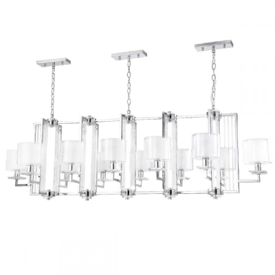 Люстру Nicolas SP12 L1600 Nickel/White ★ Crystal Lux — купить в интернет магазине ЛЮСТРАВИК☀