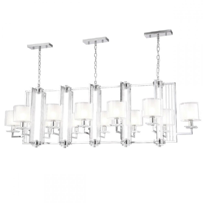 Люстру Nicolas SP12 L1600 Nickel/White ★ Crystal Lux — купить в интернет магазине ЛЮСТРАВИК☀
