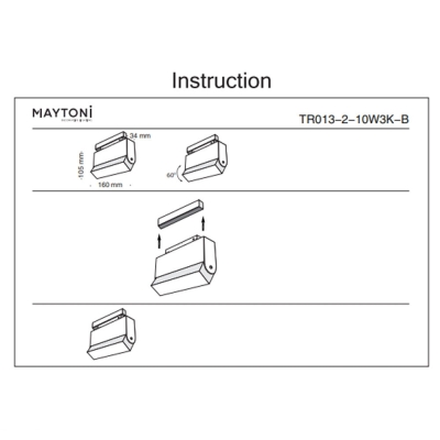 Светильник TR013-2-10W3K-B ★Maytoni, 1 x 10Вт☀, Черный► — Купить▼