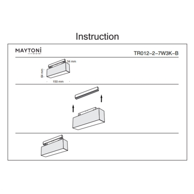 Светильник TR012-2-7W3K-B ★Maytoni, 1 x 7Вт☀, Черный► — Купить▼