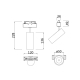 Светильник TR019-2-10W4K-MG ★Maytoni, 1 x 13Вт☀, Золото► — Купить▼