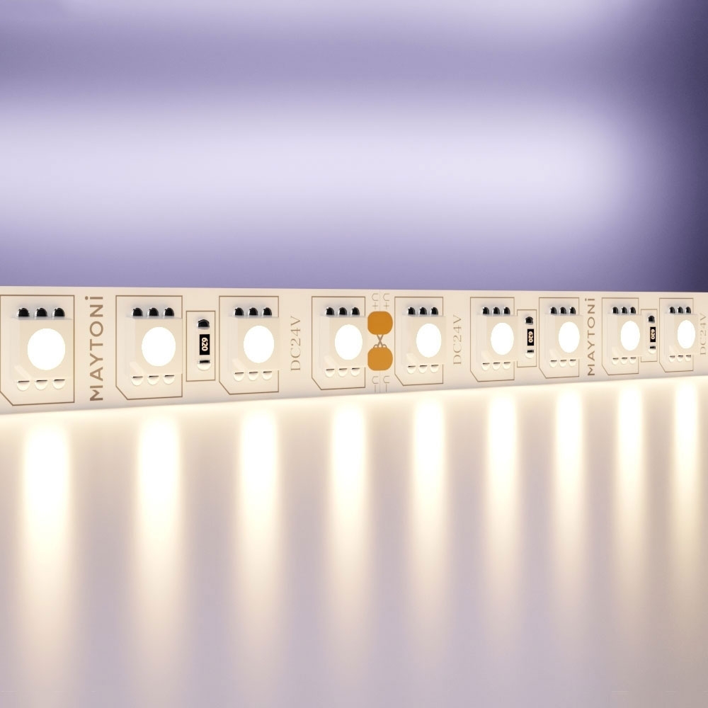 5М. Светодиодная Лента Теплого Цвета 3000К, 21W, 24V, 60Led, Ip20 20022 ★ Maytoni — купить в интернет магазине ЛЮСТРАВИК☀