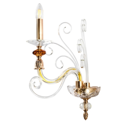 Бра CATARINA AP1 V2 GOLD/TRANSPARENT-COGNAC ★ Crystal Lux — купить в интернет магазине ЛЮСТРАВИК☀