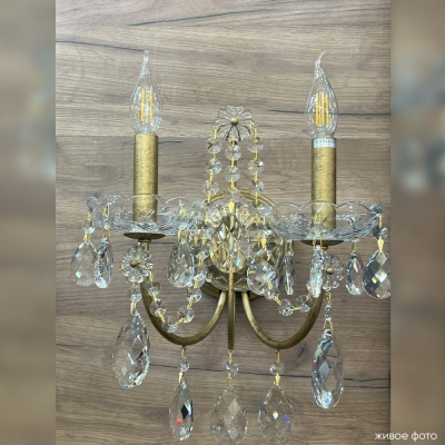 Бра ODELIS AP2 GOLD ★ Crystal Lux — купить в интернет магазине ЛЮСТРАВИК☀