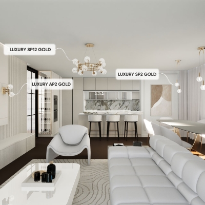 Люстру LUXURY SP12 GOLD ★ Crystal Lux — купить в интернет магазине ЛЮСТРАВИК☀