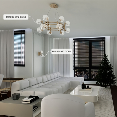 Люстру LUXURY SP12 GOLD ★ Crystal Lux — купить в интернет магазине ЛЮСТРАВИК☀